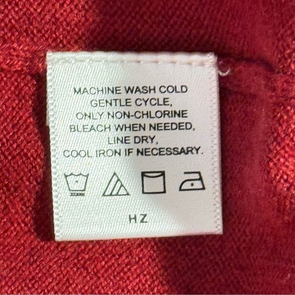 Alan Flusser Men's Red V Neck Long Sleeve Sweater Size S Cotton Blend - Picture 6 of 6